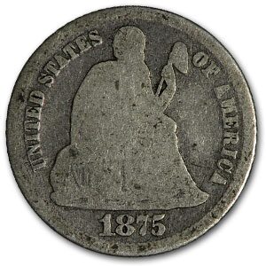 1875 Liberty Seated Dime Good