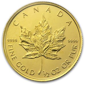 2010 Canada 1/2 oz Gold Maple Leaf BU