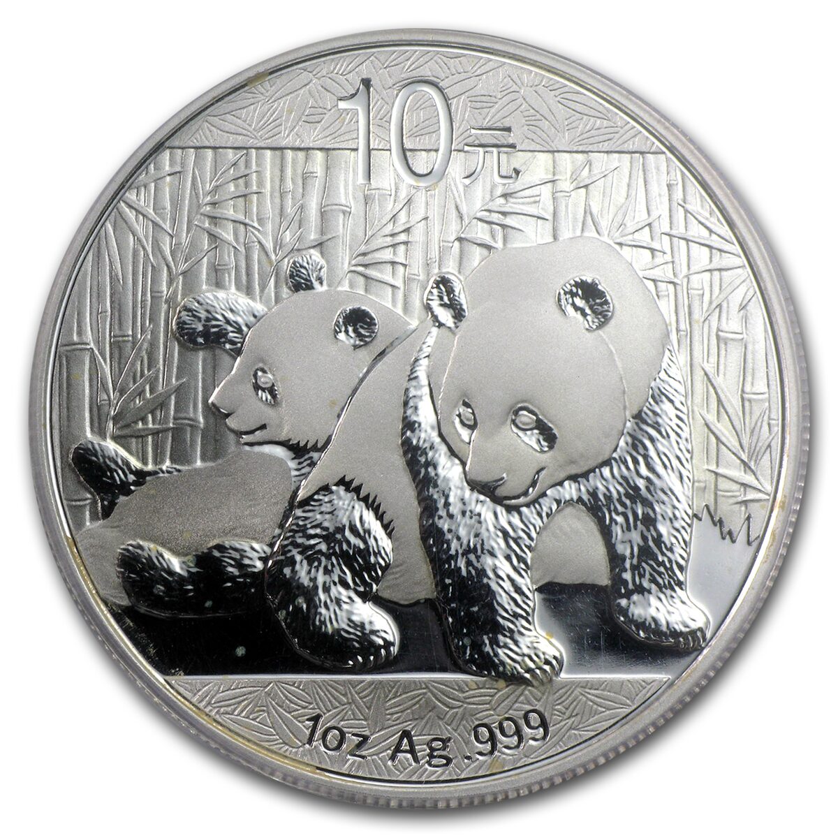 2010 China 1 oz Silver Panda MS-70 PCGS