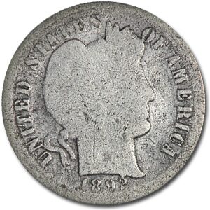 1892-S Barber Dime AG