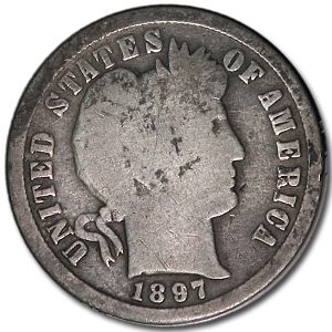 1897-S Barber Dime Good