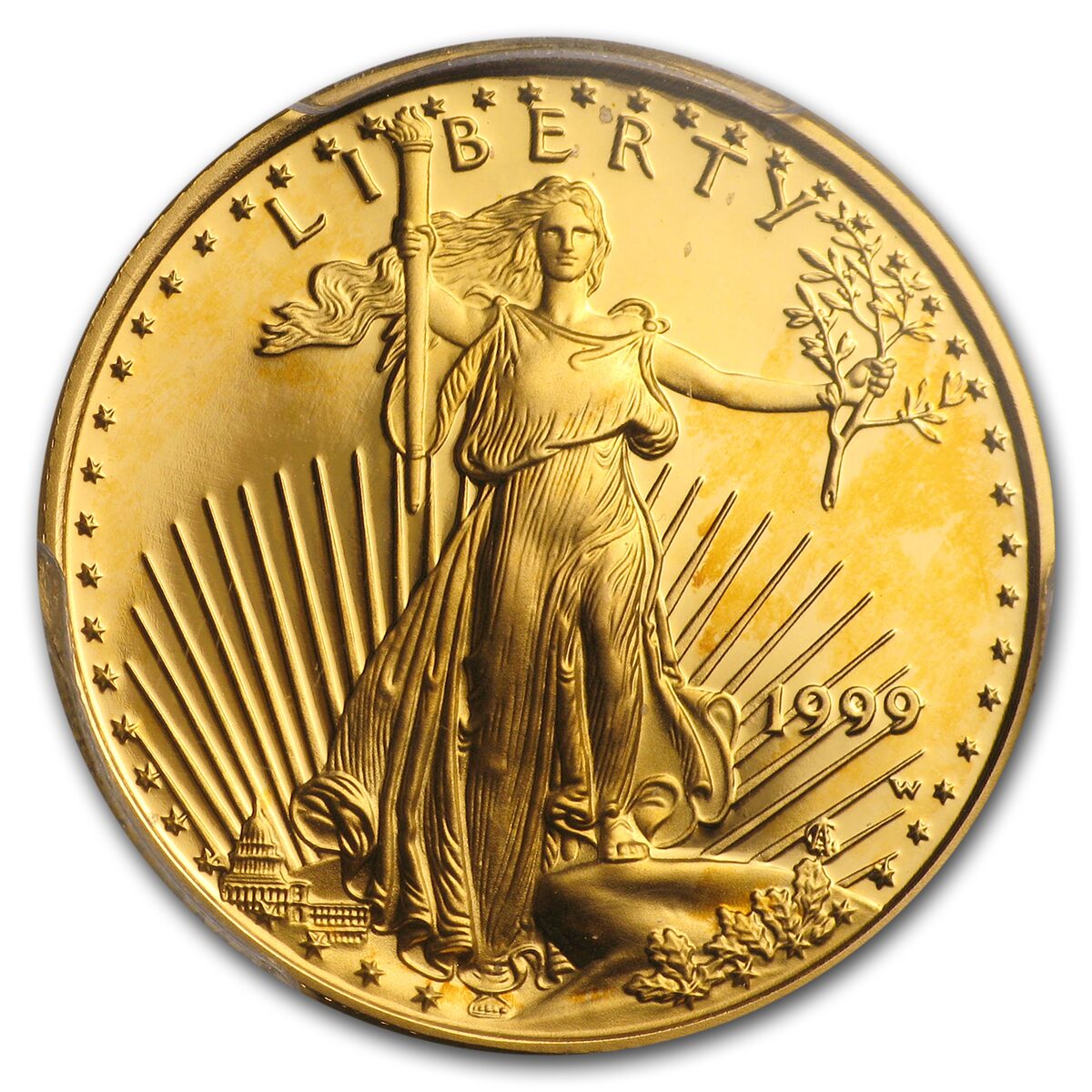 1999-W 1/4 oz Proof American Gold Eagle PR-70 PCGS