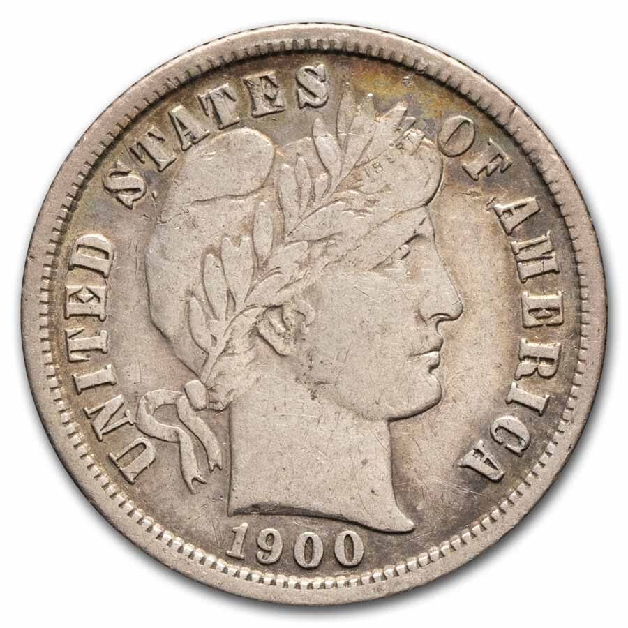 1900-S Barber Dime Fine