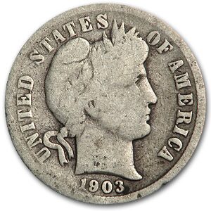 1903 Barber Dime Good/VG