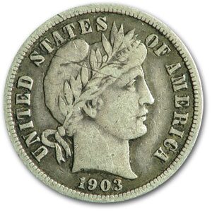 1903 Barber Dime Fine