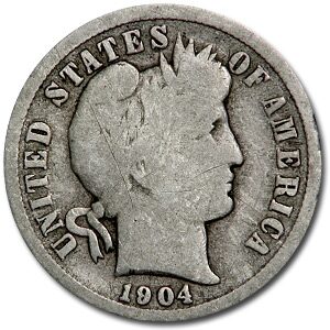 1904-S Barber Dime Good