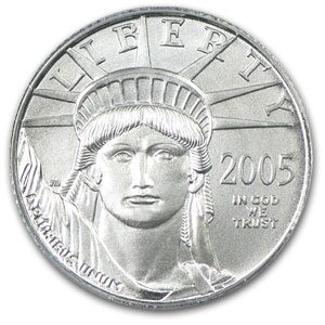 2005 1/10 oz American Platinum Eagle MS-69 PCGS (20th Anniv)