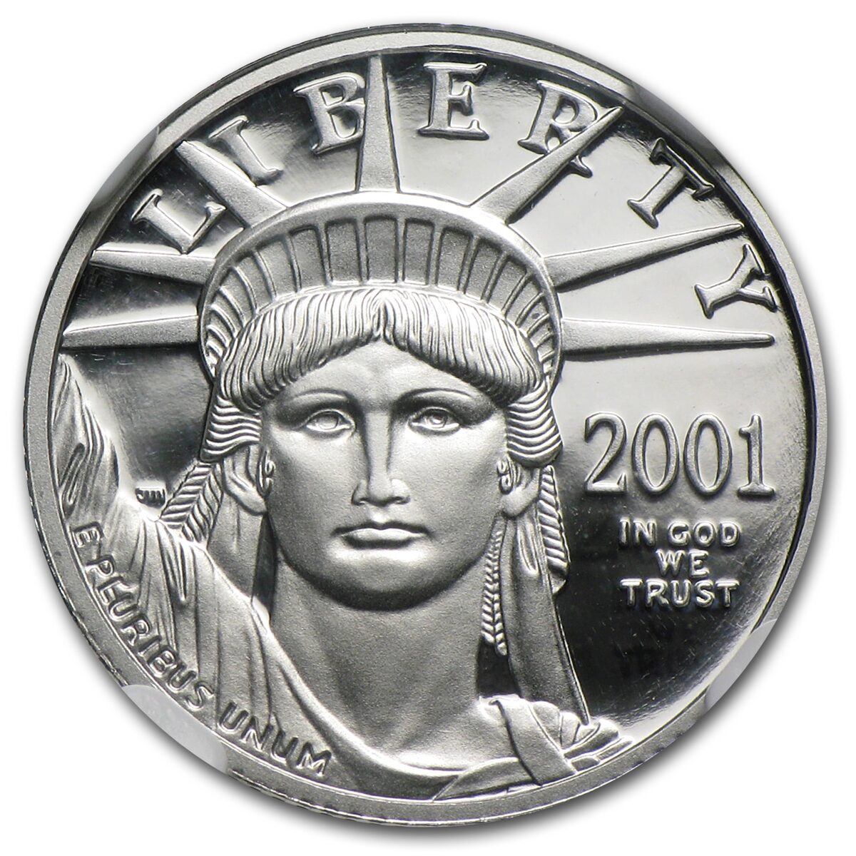 2001-W 1/10 oz Proof American Platinum Eagle PF-70 UCAM NGC