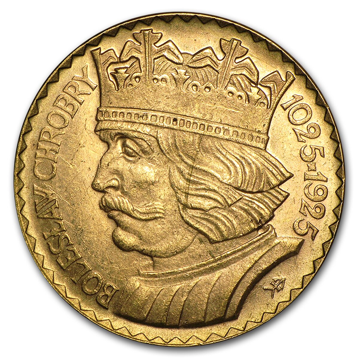 1925 Poland Gold 20 Zlotych Boleslaw BU