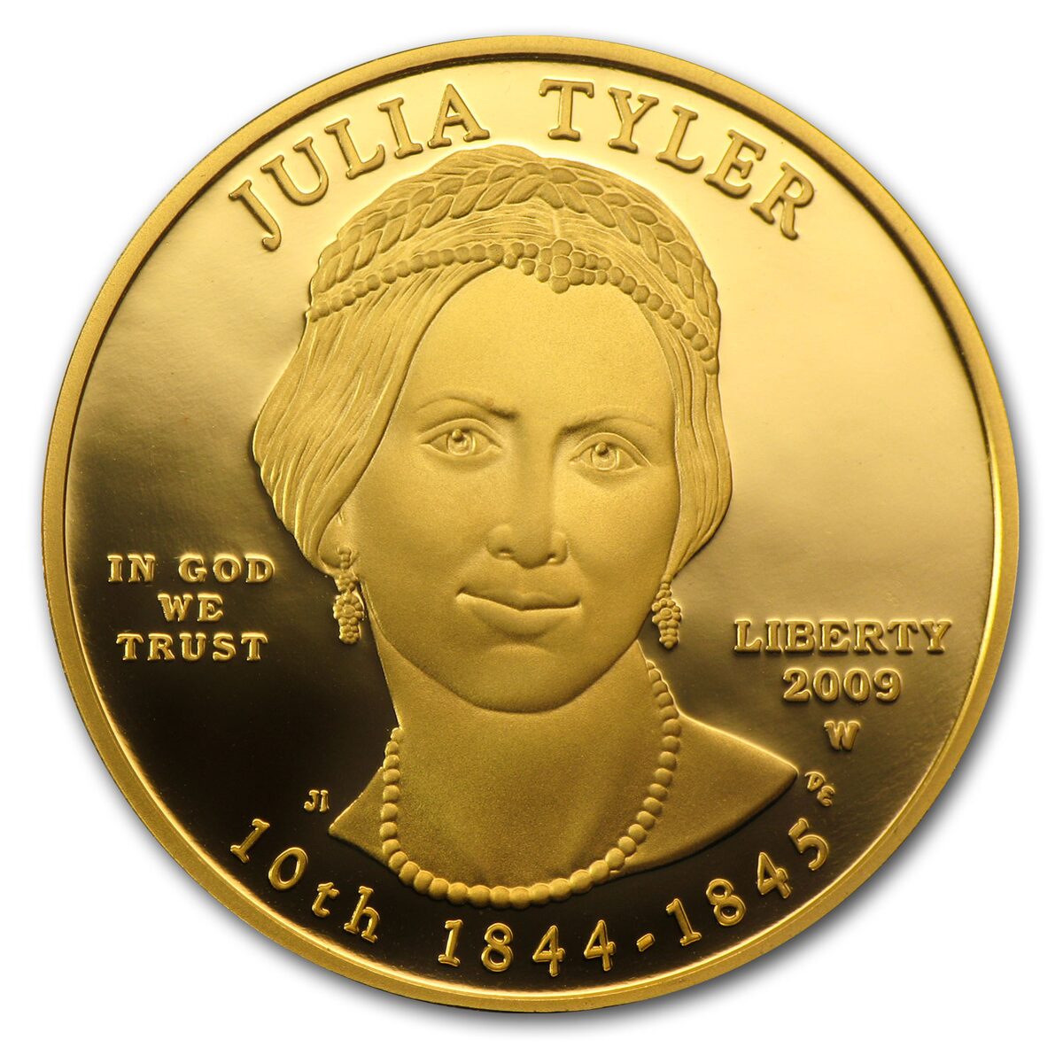 2009-W 1/2 oz Proof Gold Julia Tyler (w/Box & COA)
