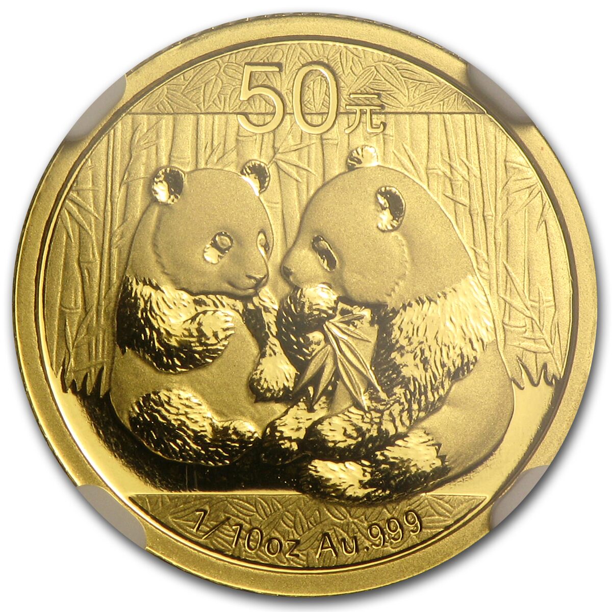2009 China 1/10 oz Gold Panda MS-69 NGC