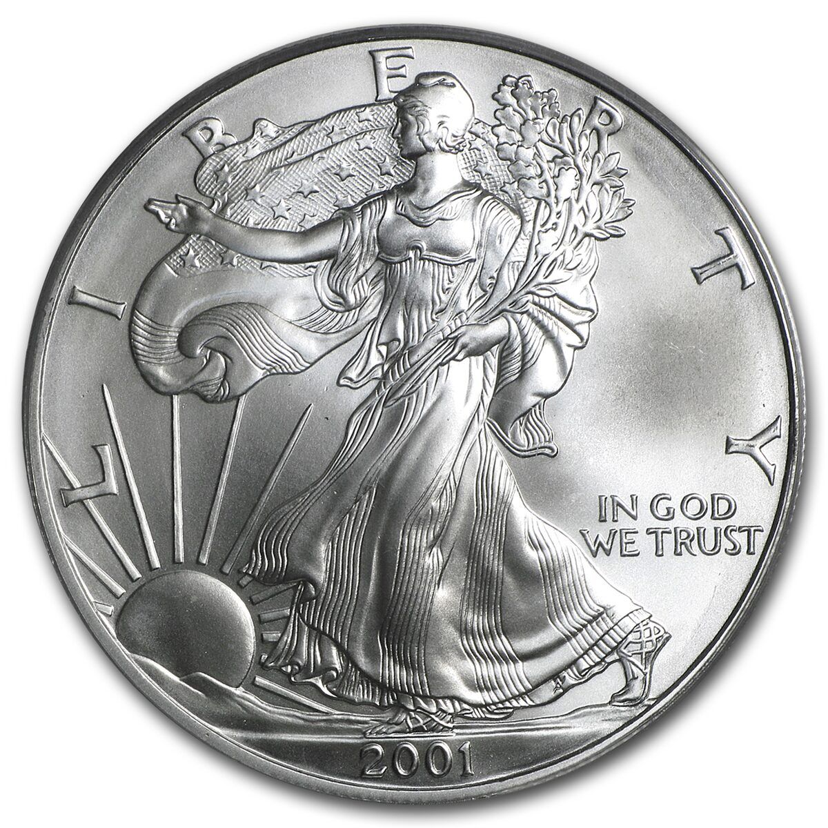 2001 American Silver Eagle MS-69 PCGS (World Trade Center)