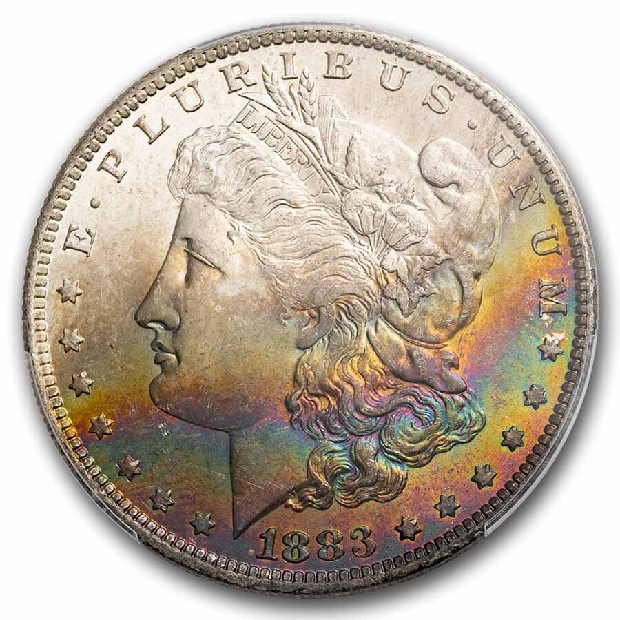 1883-O Morgan Dollar MS-64 PCGS (Beautiful Toning)