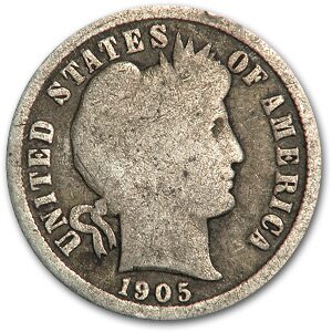 1905-S Barber Dime Good/VG