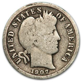1907-O Barber Dime Good