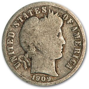 1909-O Barber Dime Good/VG