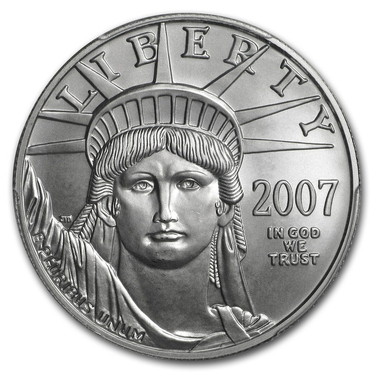 2007-W 1 oz Burnished American Platinum Eagle SP/MS-69 PCGS