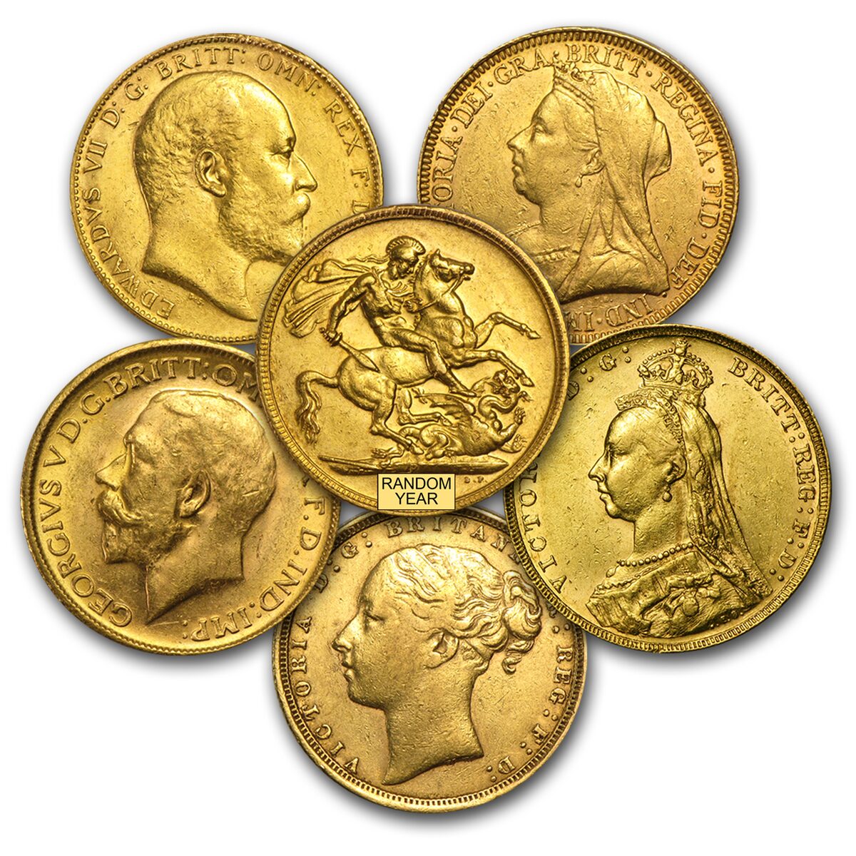 Great Britain Gold Sovereign Coins (Random) AU