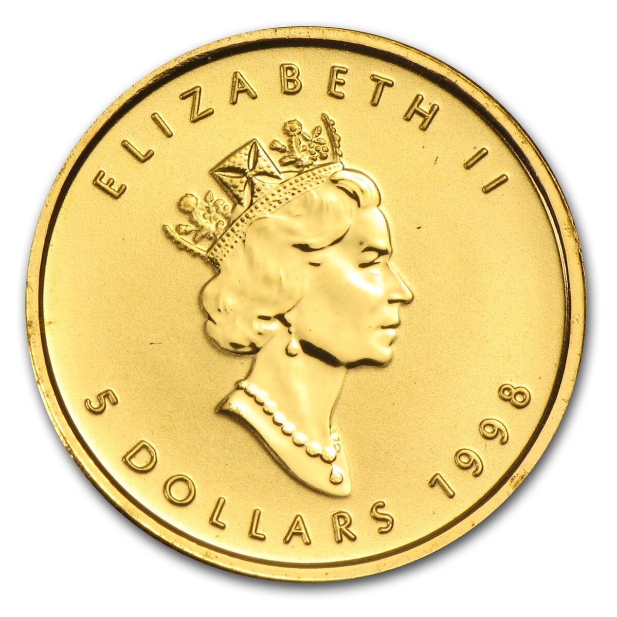 1998 Canada 1/10 oz Gold Maple Leaf BU (Family of Eagles Privy)