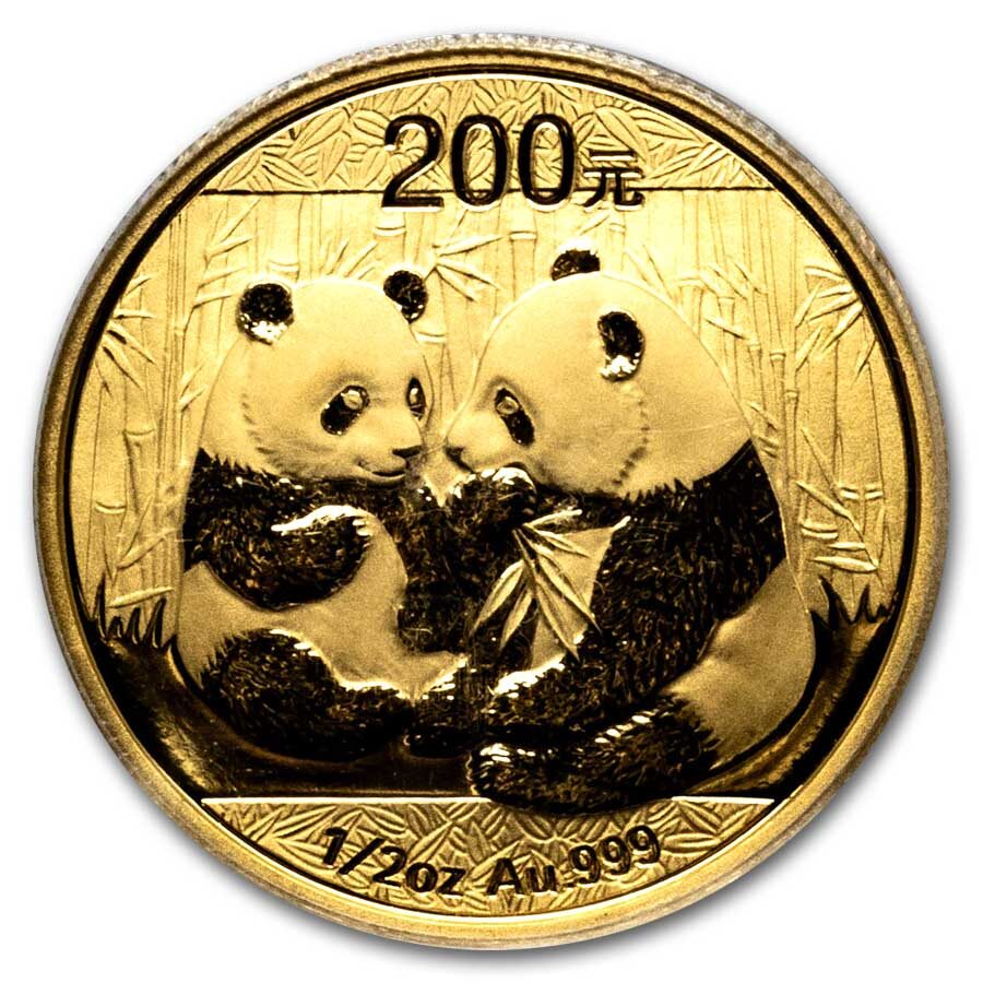 2009 China 1/2 oz Gold Panda MS-69 PCGS