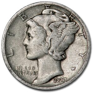 1927-D Mercury Dime VF