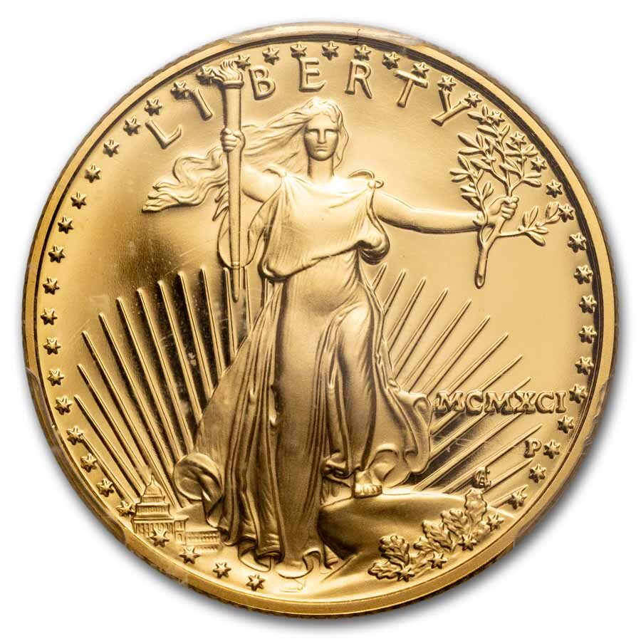 1991-P 1/2 oz Proof American Gold Eagle PR-70 PCGS