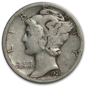 1928-S Mercury Dime VF
