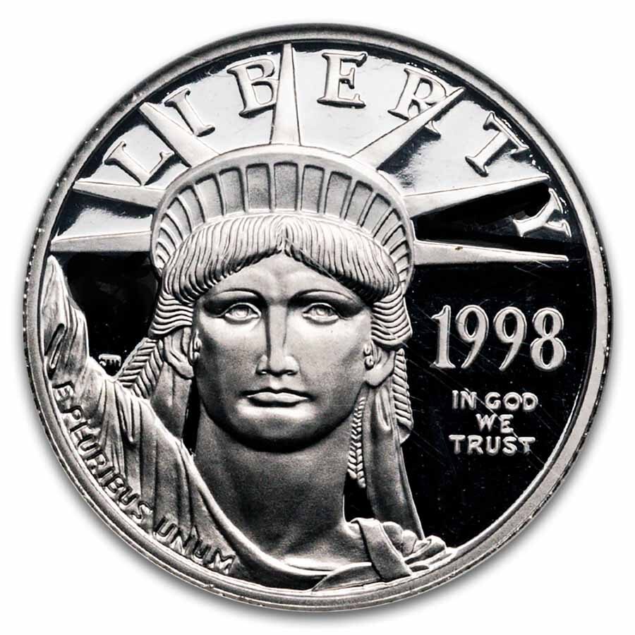 1998-W 1/4 oz Proof American Platinum Eagle PF-70 UCAM NGC