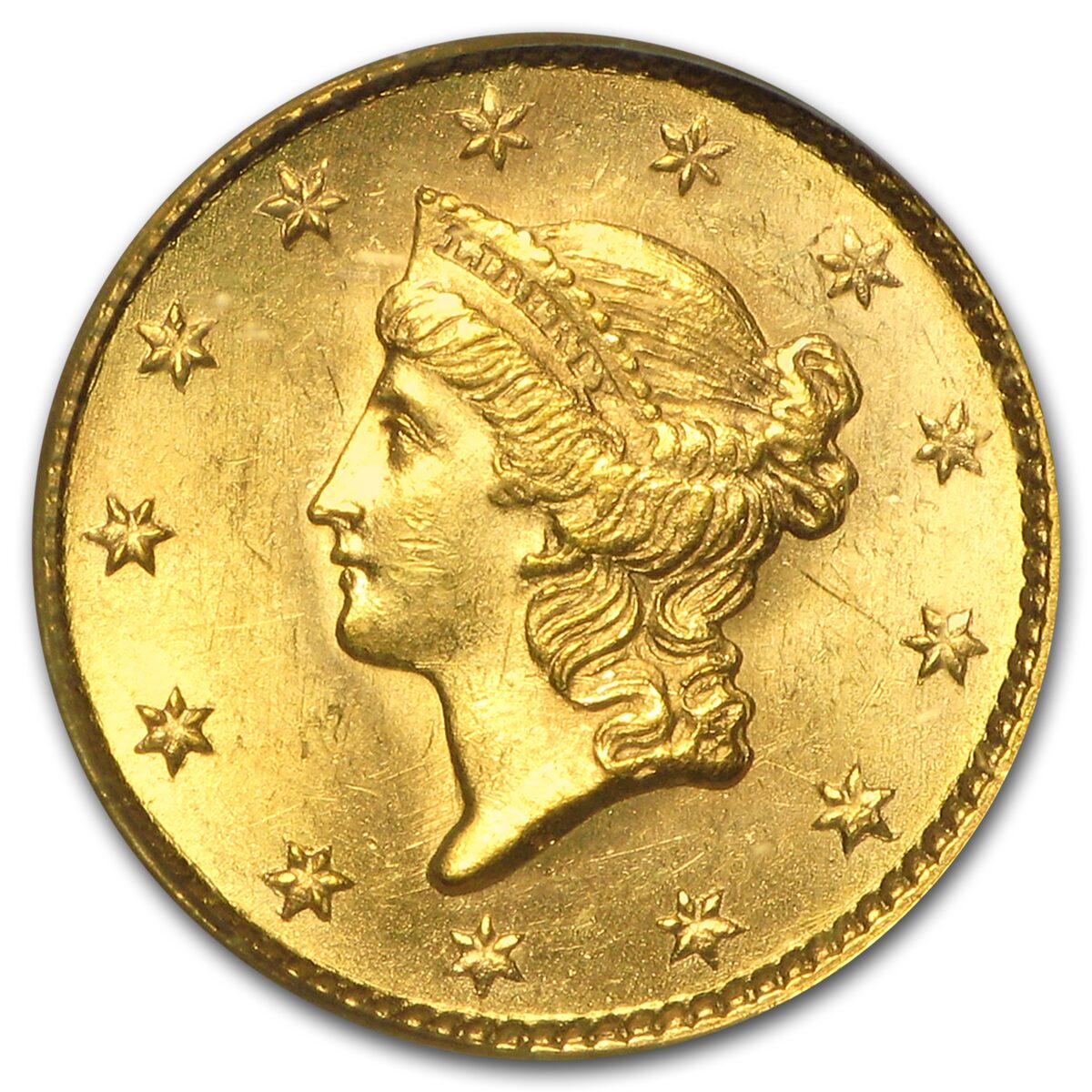 $1 Liberty Head Gold Dollar Type 1 MS-64 NGC/PCGS