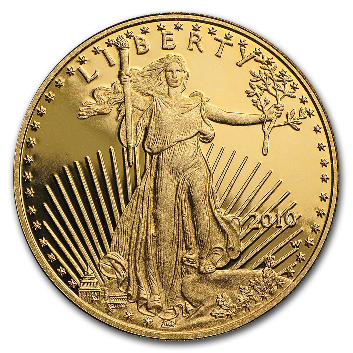 2010-W 1 oz Proof American Gold Eagle (w/Box & COA)