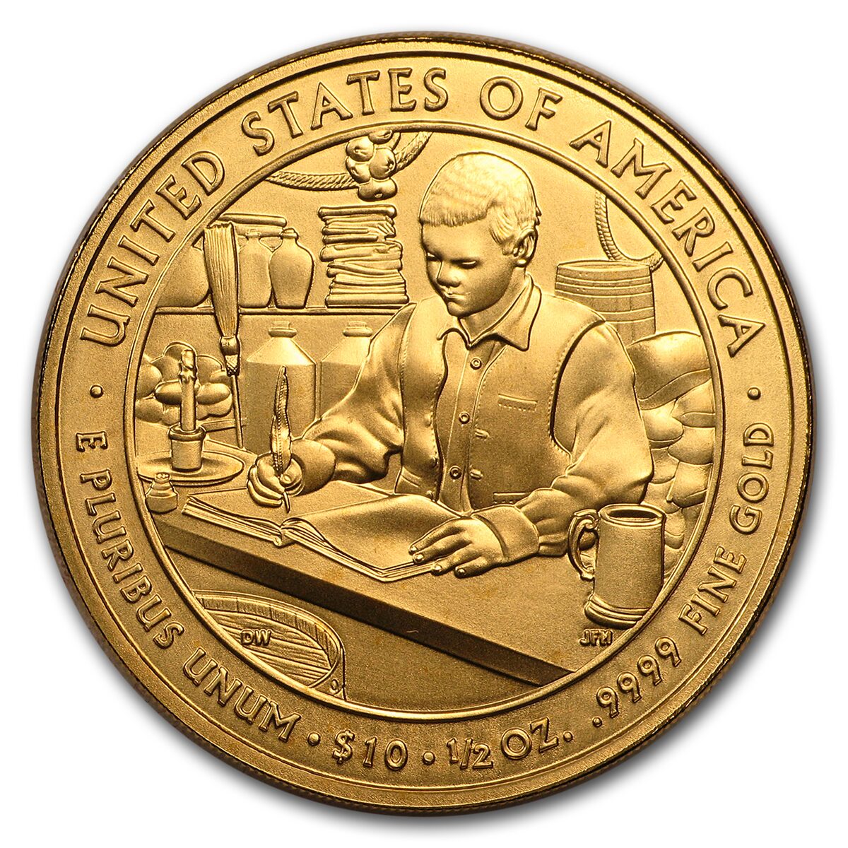 2010-W 1/2 oz Gold Buchanan's Liberty BU (w/Box & COA)