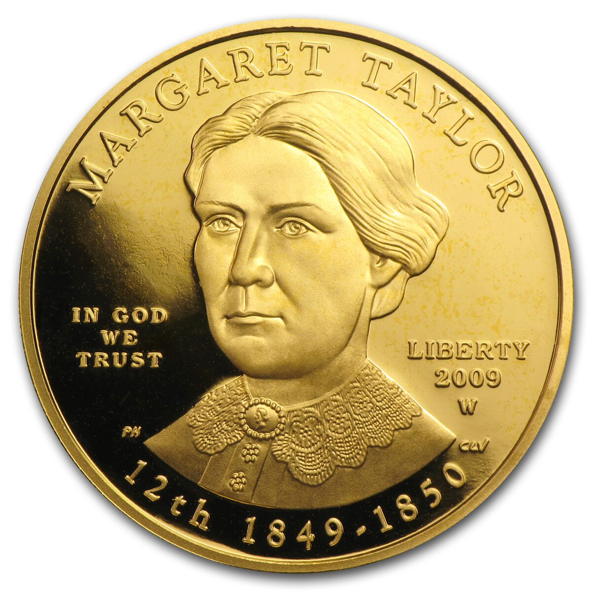 2009-W 1/2 oz Proof Gold Margaret Taylor (w/Box & COA)
