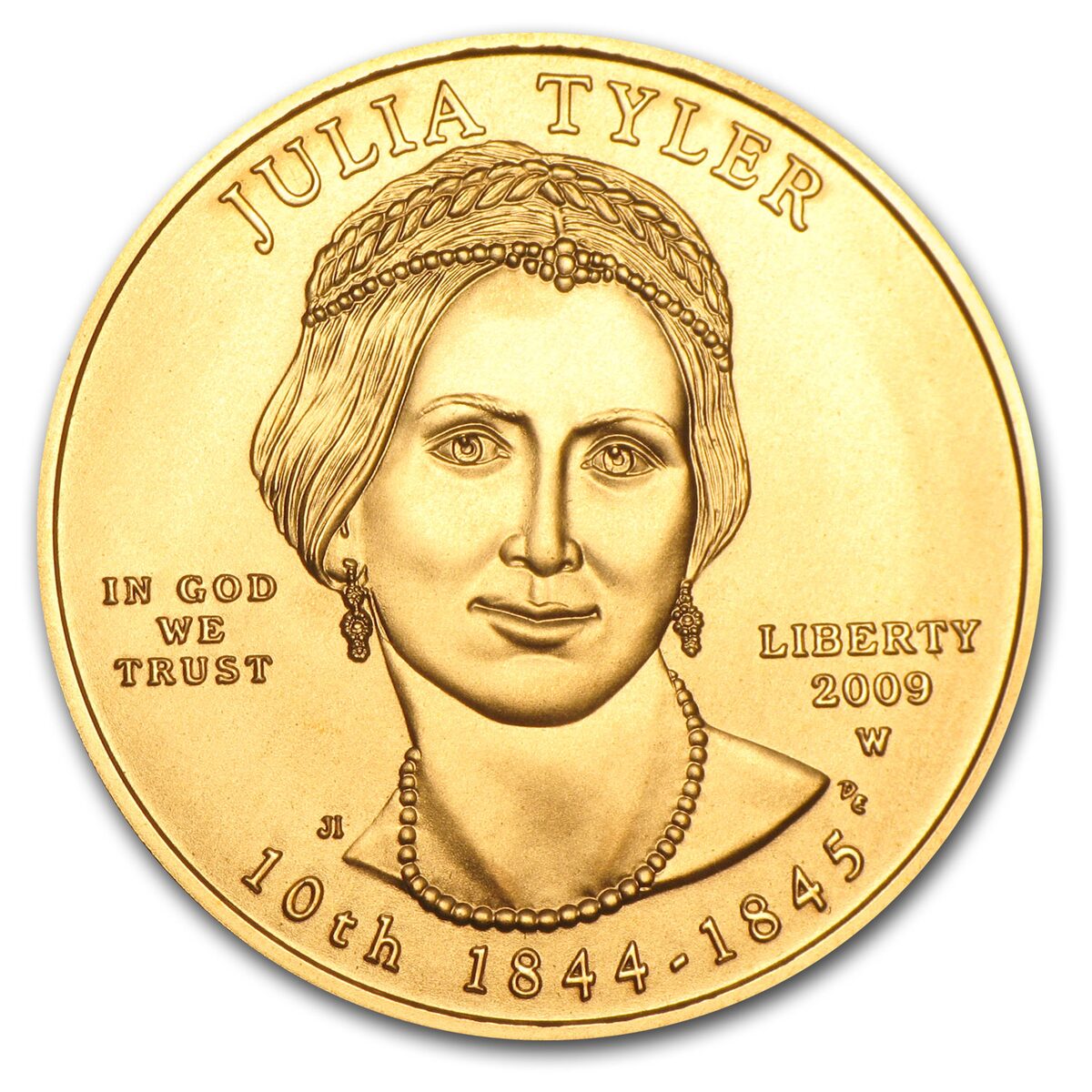 2009-W 1/2 oz Gold Julia Tyler BU (w/Box & COA)