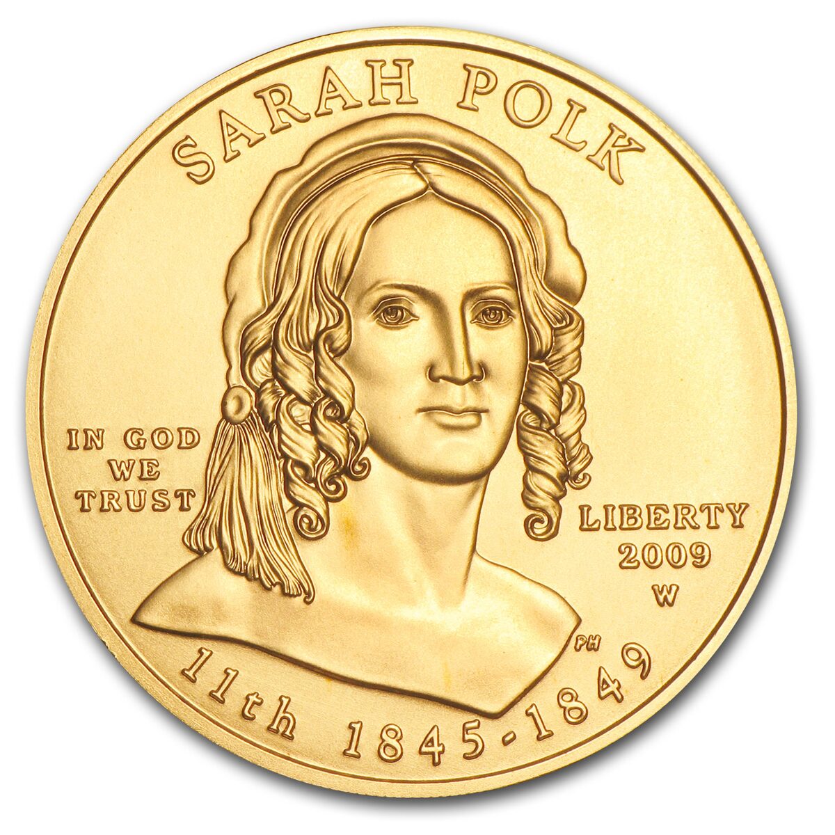 2009-W 1/2 oz Gold Sarah Polk BU (w/Box & COA)