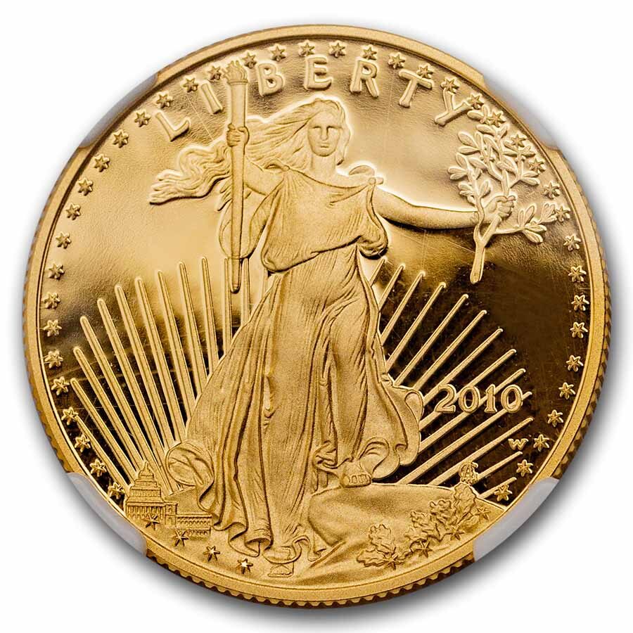 2010-W 1/2 oz Proof American Gold Eagle PF-70 UCAM NGC