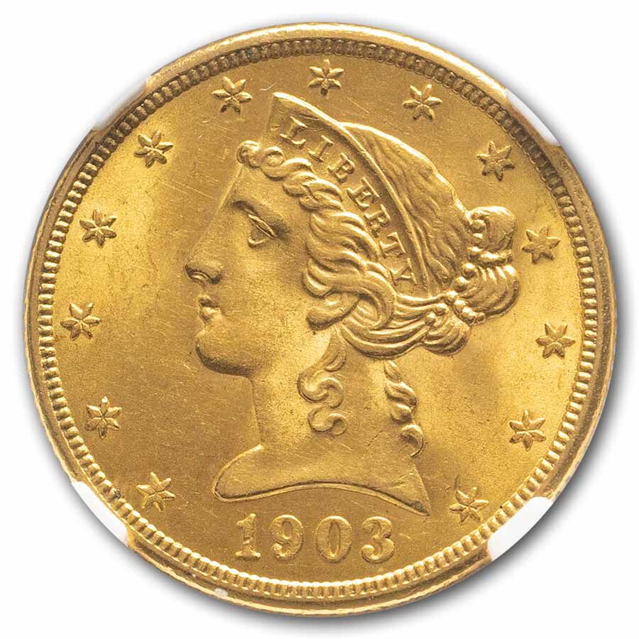 1903 $5 Liberty Gold Half Eagle MS-63 NGC