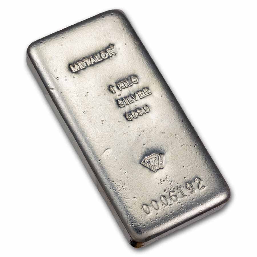 1 kilo Silver Bar - Metalor SA