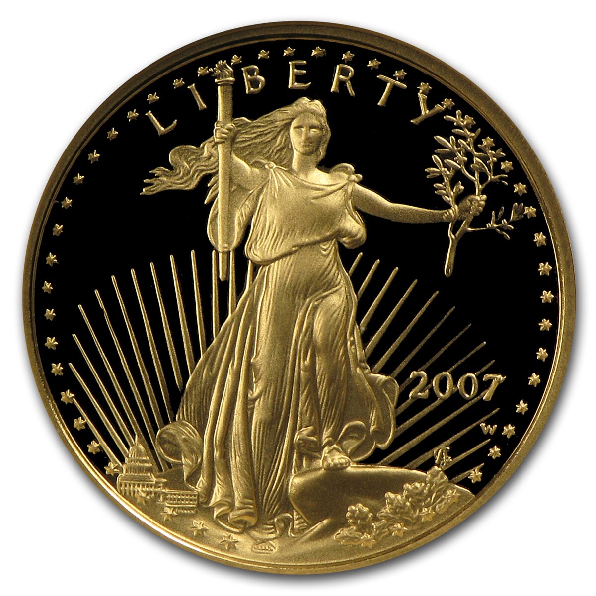 2007-W 1/10 oz Proof American Gold Eagle PF-70 UCAM NGC