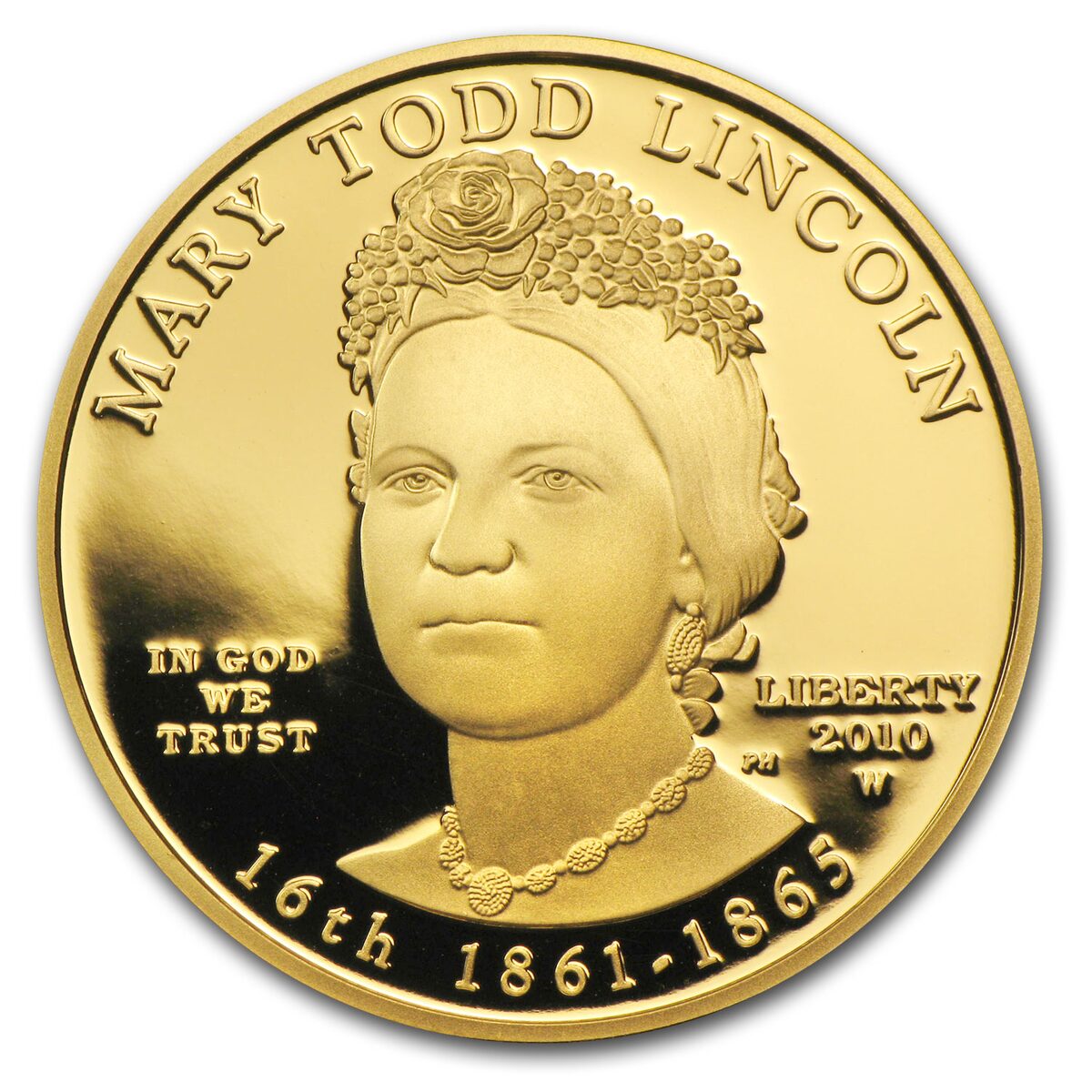 2010-W 1/2 oz Proof Gold Mary Todd Lincoln (w/Box & COA)