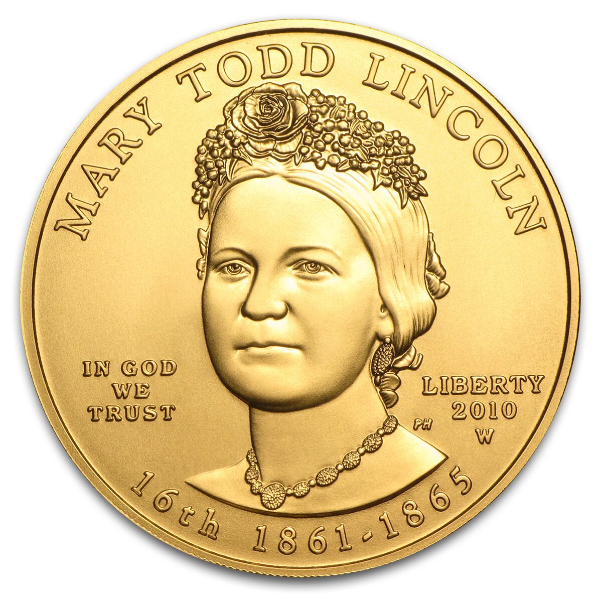 2010-W 1/2 oz Gold Mary Todd Lincoln BU (w/Box & COA)