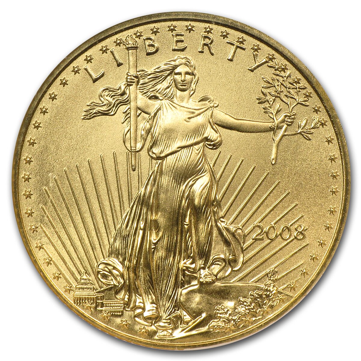 2008 1/4 oz American Gold Eagle MS-70 NGC (Early Releases)