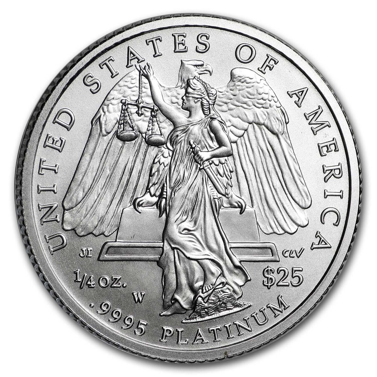 2008-W 1/4 oz Burnished American Platinum Eagle (w/Box & COA)