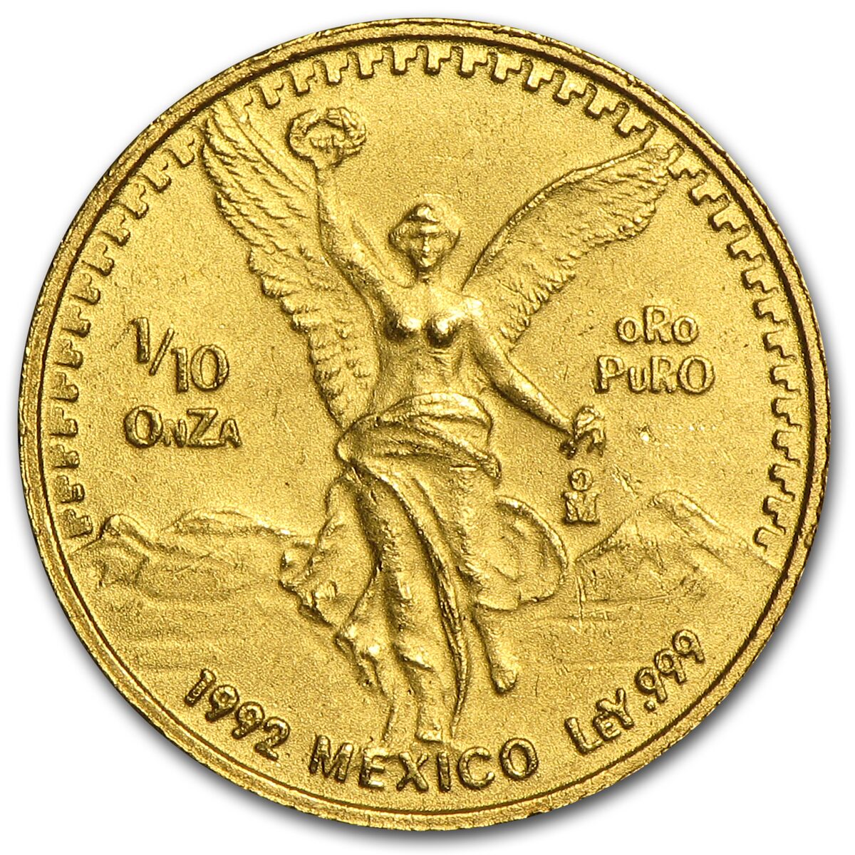 1992 Mexico 1/10 oz Gold Libertad BU