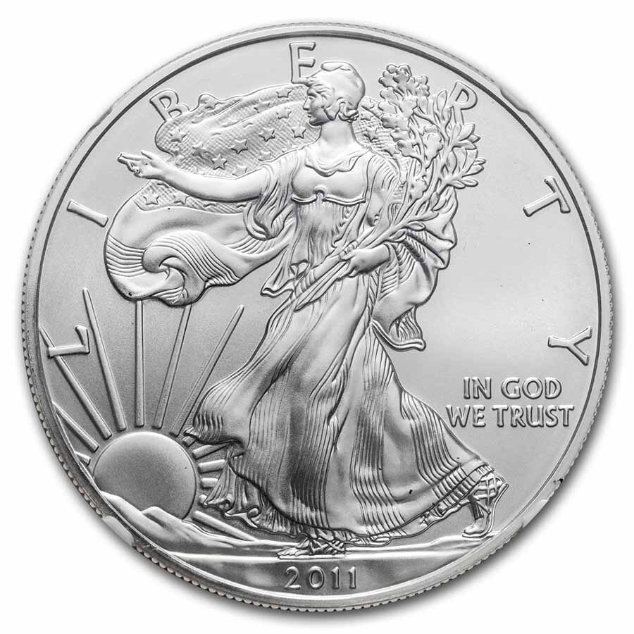 2011 Silver Eagle MS-69 NGC (25th Anniversary, Brown Label)