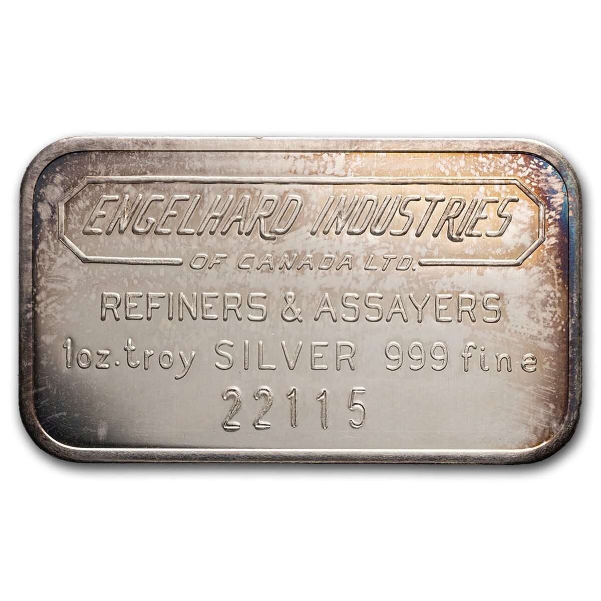 1 oz Engelhard Industries Silver Bar (Wide, Canada, Smooth)