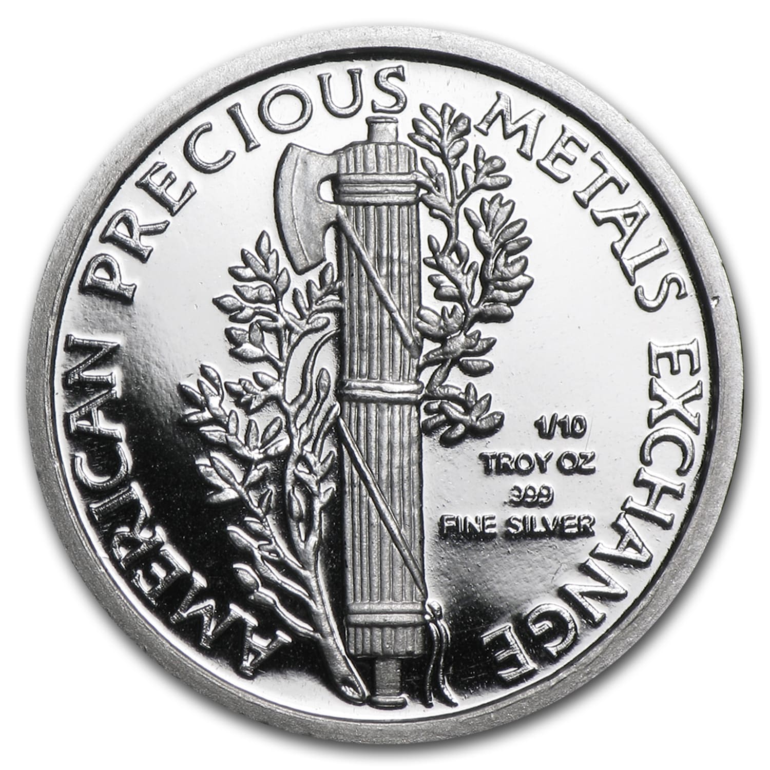 1/10 oz Silver Round - APMEX (Mercury Dime)