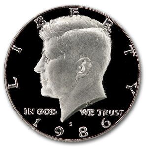 1986-S Kennedy Half Dollar Gem Proof