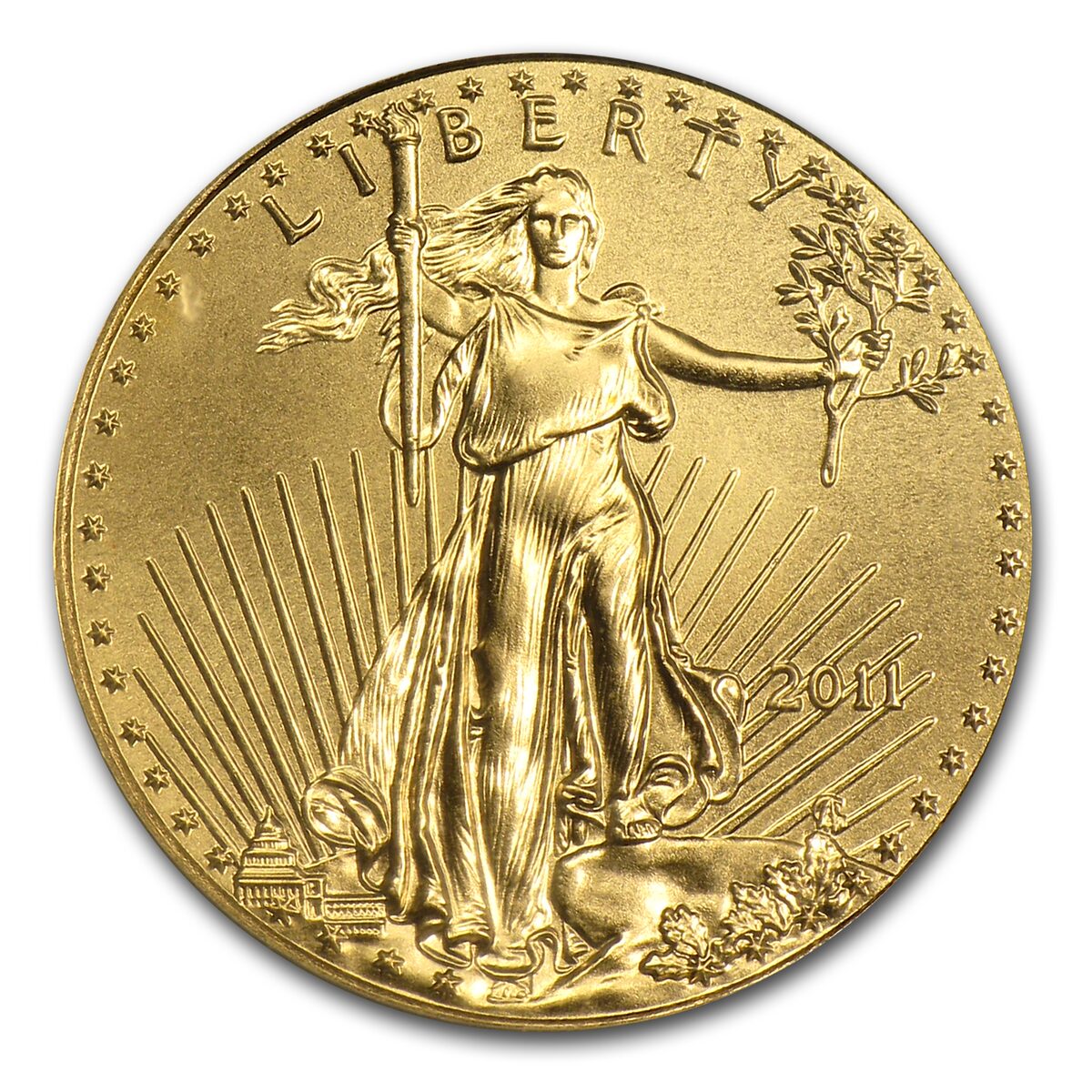 2011 1/10 oz American Gold Eagle MS-70 PCGS (25th Anniversary FS)