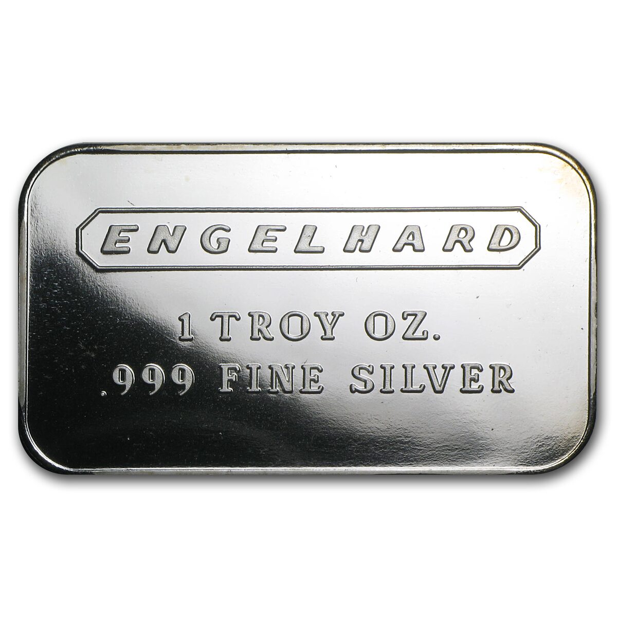 1 oz Silver Bar - Engelhard (Wide, No Serial #, Pebble Reverse)