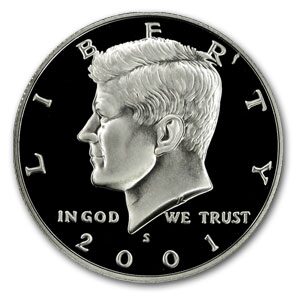 2001-S Silver Kennedy Half Dollar Gem Proof